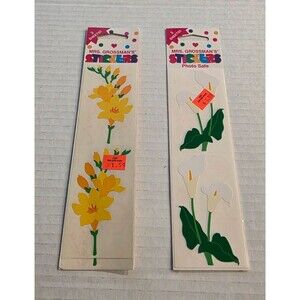 Mrs. Grossman's Yellow Flowers and Calla Lillies 2 Packs of 6 NOS Vintage 1992